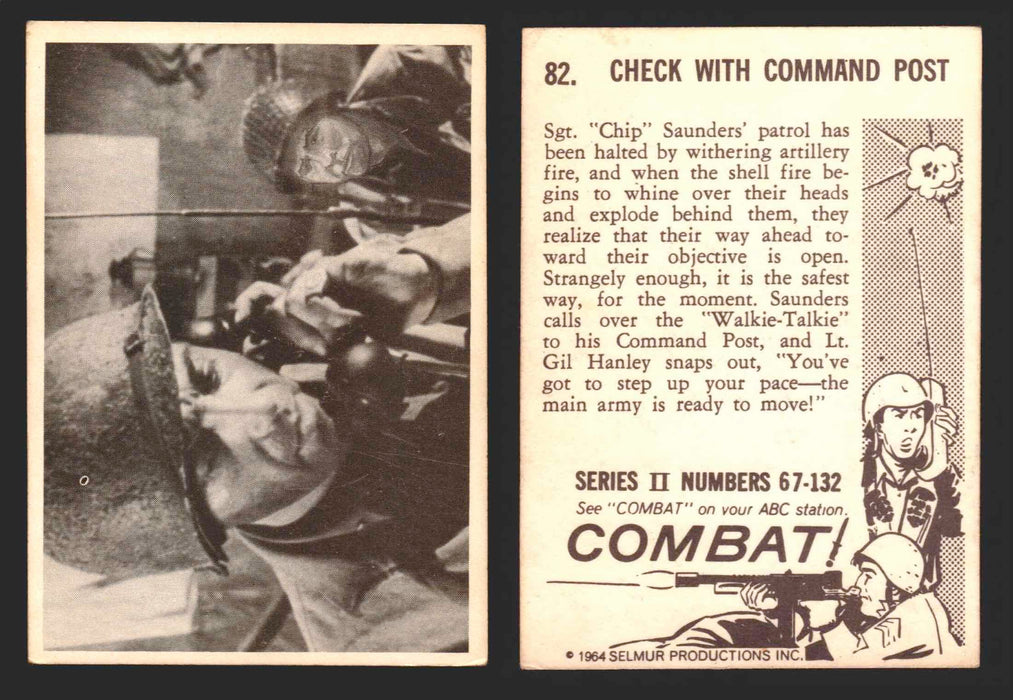 1964 Combat Series II Donruss Selmur Vintage Card You Pick Singles #67-132 82   Check with Command Post  - TvMovieCards.com