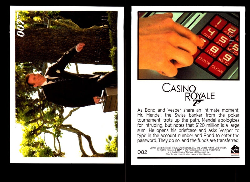 James Bond Archives 2014 Casino Royal Gold Parallel Card You Pick Number #82  - TvMovieCards.com