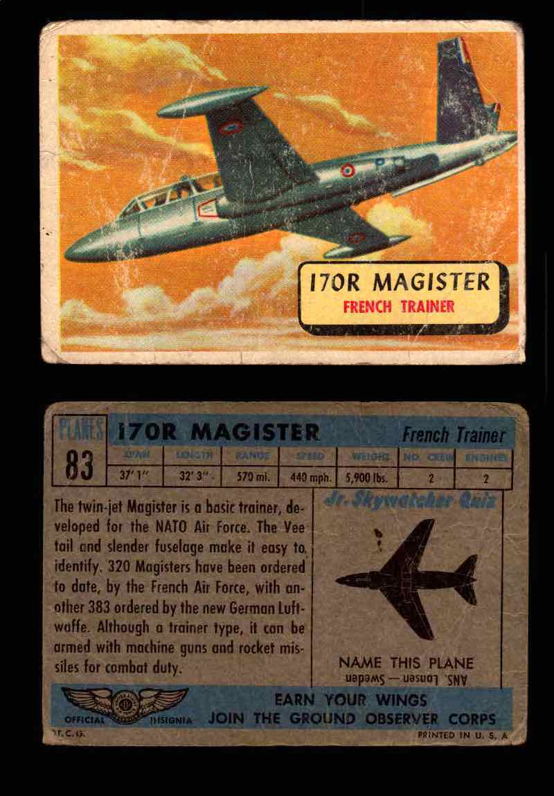 1957 Planes Series II Topps Vintage Card You Pick Singles #61-120 #83  - TvMovieCards.com
