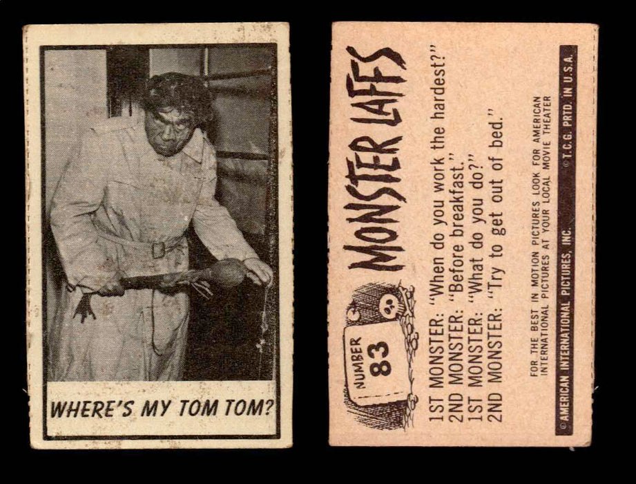 1966 Monster Laffs Midgee Vintage Trading Card You Pick Singles #1-108 Horror #83  - TvMovieCards.com