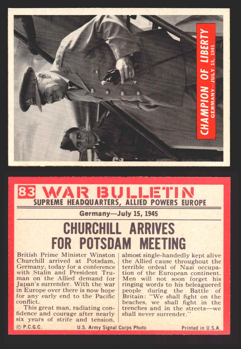 1965 War Bulletin Philadelphia Gum Vintage Trading Cards You Pick Singles #1-88 83   Champion Of Liberty  - TvMovieCards.com