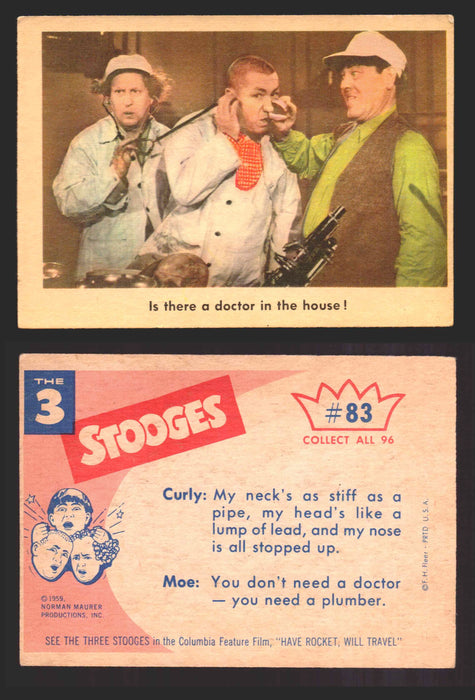 1959 Three 3 Stooges Fleer Vintage Trading Cards You Pick Singles #1-96 #83  - TvMovieCards.com
