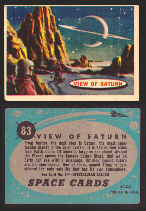 1957 Space Cards Topps Vintage Trading Cards #1-88 You Pick Singles 83   View of Saturn  - TvMovieCards.com