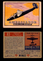 1952 Wings Topps TCG Vintage Trading Cards You Pick Singles #1-100 #83  - TvMovieCards.com