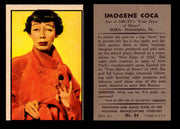1953 Bowman NBC TV & Radio Stars Vintage Trading Card You Pick Singles #1-96 #84 Imogene Coca  - TvMovieCards.com