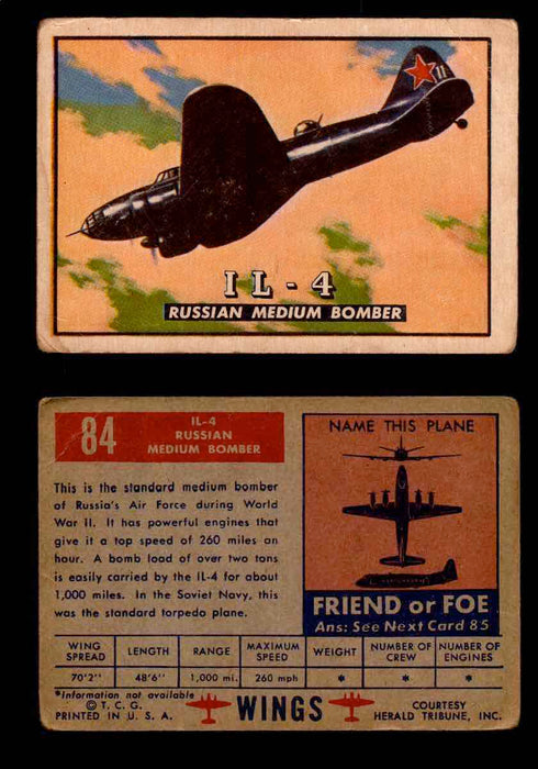 1952 Wings Topps TCG Vintage Trading Cards You Pick Singles #1-100 #84  - TvMovieCards.com