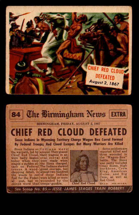 1954 Scoop Newspaper Series 2 Topps Vintage Trading Cards U Pick Singles #78-156 84   Chief Red Cloud Defeated  - TvMovieCards.com