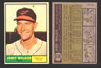 1961 Topps Baseball Trading Card You Pick Singles #1-#99 VG/EX #	85 Jerry Walker - Baltimore Orioles  - TvMovieCards.com
