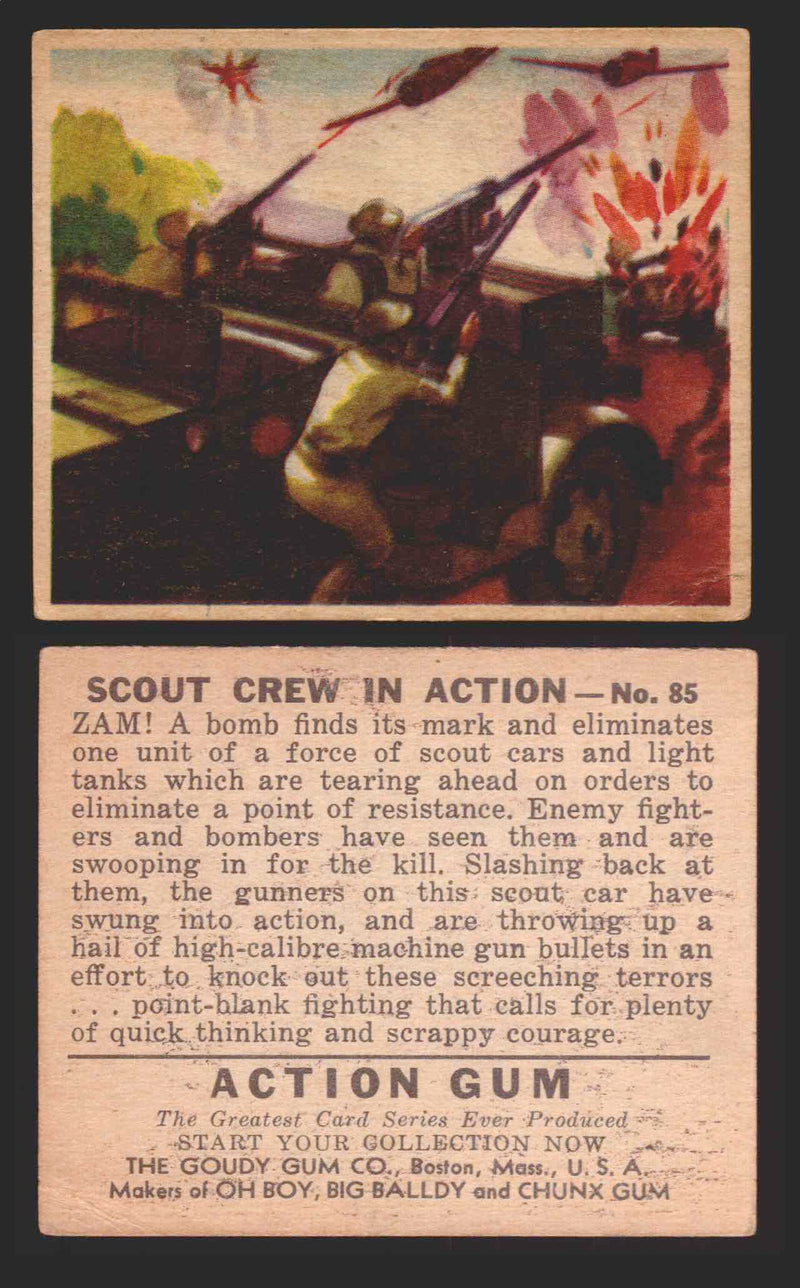 1938 Action Gum Vintage Trading Cards #1-96 You Pick Singles Goudy Gum #85   Scout Crew in Action  - TvMovieCards.com