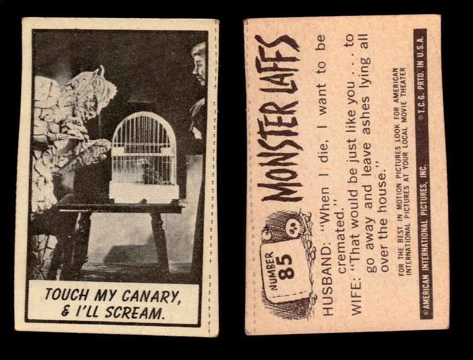 1966 Monster Laffs Midgee Vintage Trading Card You Pick Singles #1-108 Horror #85  - TvMovieCards.com