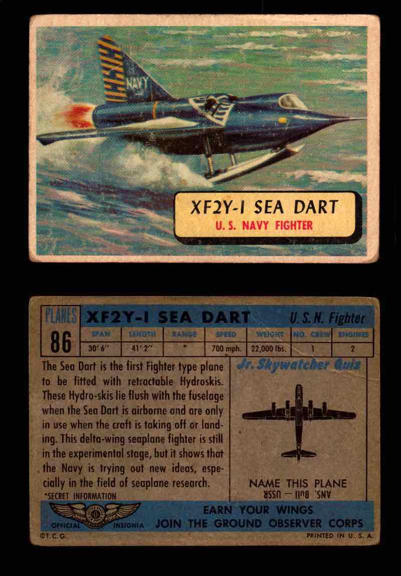 1957 Planes Series II Topps Vintage Card You Pick Singles #61-120 #86  - TvMovieCards.com
