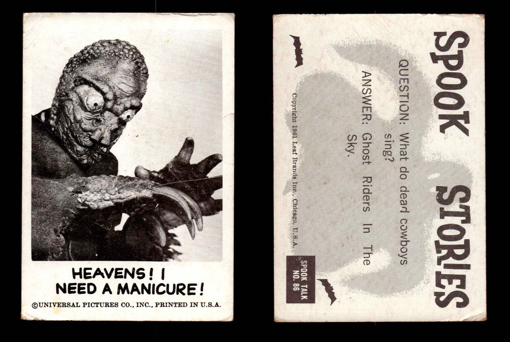 1961 Spook Stories Series 2 Leaf Vintage Trading Cards You Pick Singles #72-#144 #86  - TvMovieCards.com