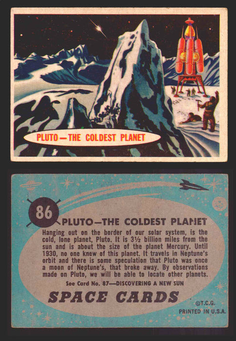 1957 Space Cards Topps Vintage Trading Cards #1-88 You Pick Singles 86   Pluto - The Coldest Planet  - TvMovieCards.com