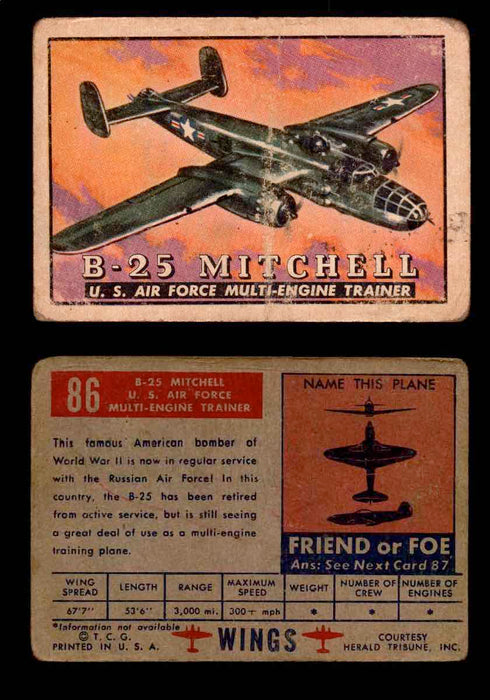 1952 Wings Topps TCG Vintage Trading Cards You Pick Singles #1-100 #86  - TvMovieCards.com