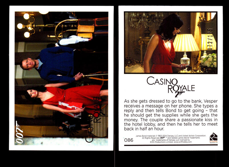 James Bond Archives 2014 Casino Royal Gold Parallel Card You Pick Number #86  - TvMovieCards.com