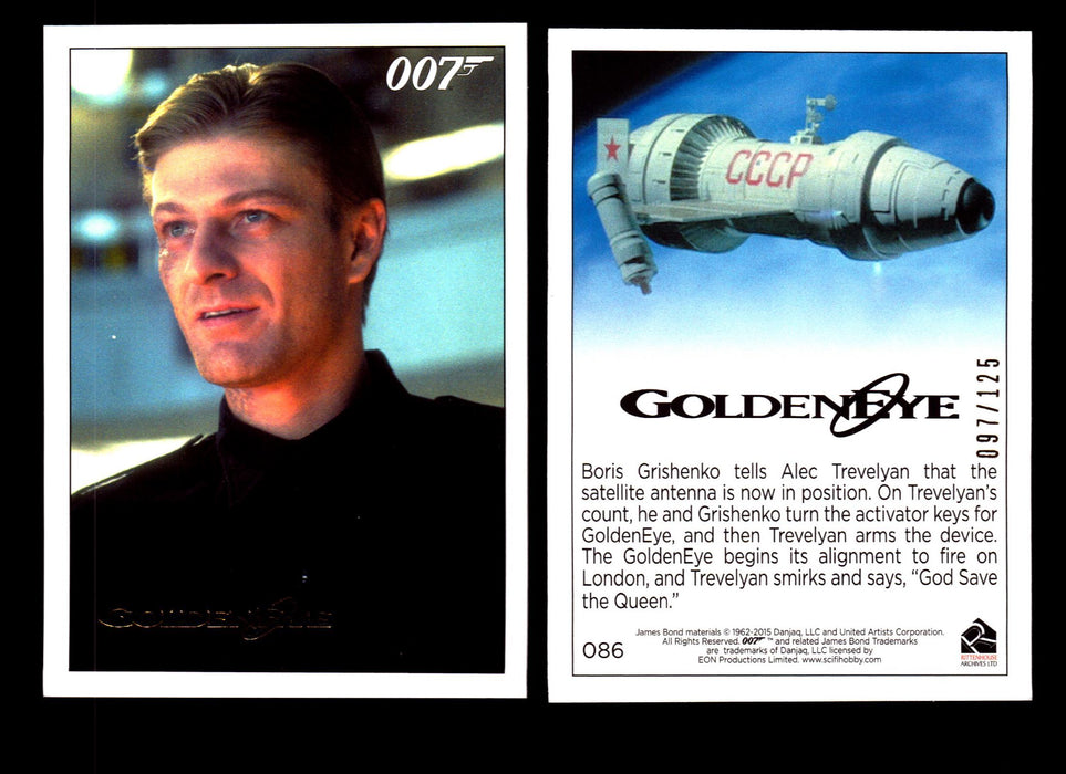 James Bond Archives 2015 Goldeneye Gold Parallel Card You Pick Single #1-#102 #86  - TvMovieCards.com