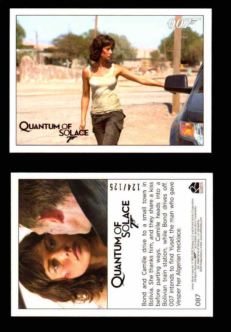 James Bond Archives Quantum of Solace Gold Parallel You Pick Single Cards #1-90 #87  - TvMovieCards.com