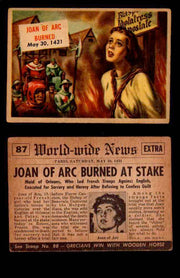 1954 Scoop Newspaper Series 2 Topps Vintage Trading Cards U Pick Singles #78-156 87   Joan of Arc Burned  - TvMovieCards.com