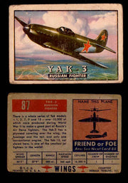 1952 Wings Topps TCG Vintage Trading Cards You Pick Singles #1-100 #87  - TvMovieCards.com