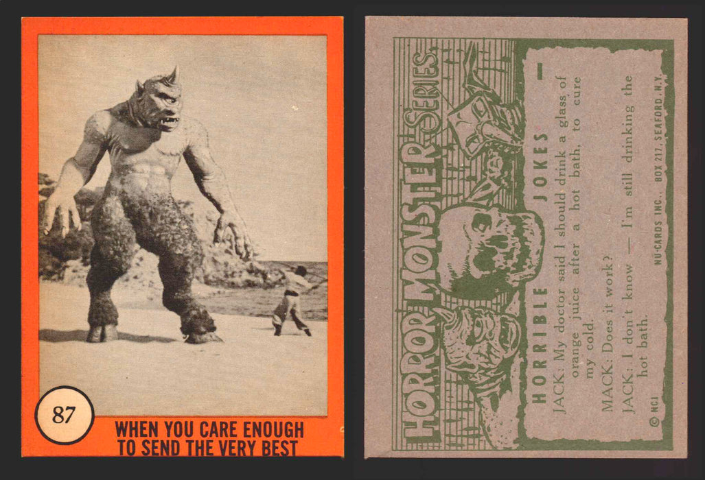 1961 Horror Monsters Series 2 Orange You Pick Trading Card Singles 67-146 NuCard #	 87   When You Care to Send the Very Best  - TvMovieCards.com