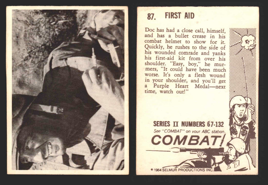 1964 Combat Series II Donruss Selmur Vintage Card You Pick Singles #67-132 87   First Aid  - TvMovieCards.com