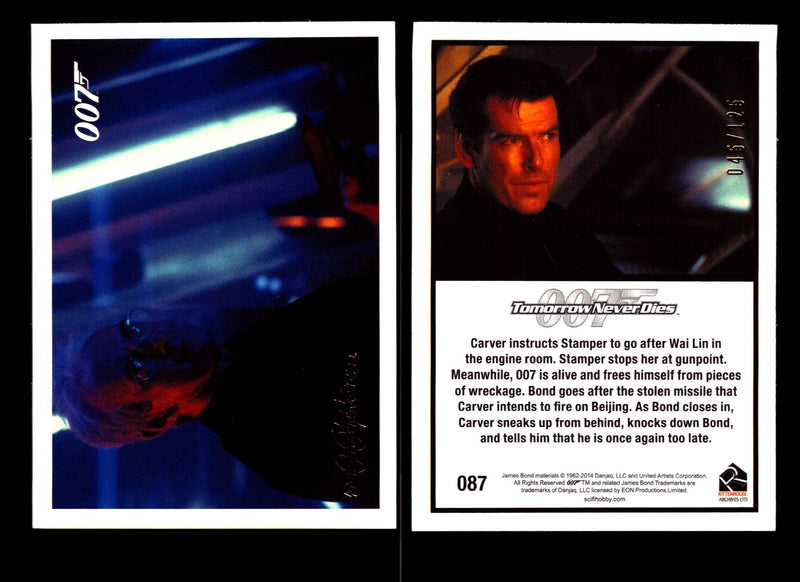 James Bond Archives 2014 Tomorrow Never Dies Gold Parallel Card You Pick Singles #87  - TvMovieCards.com