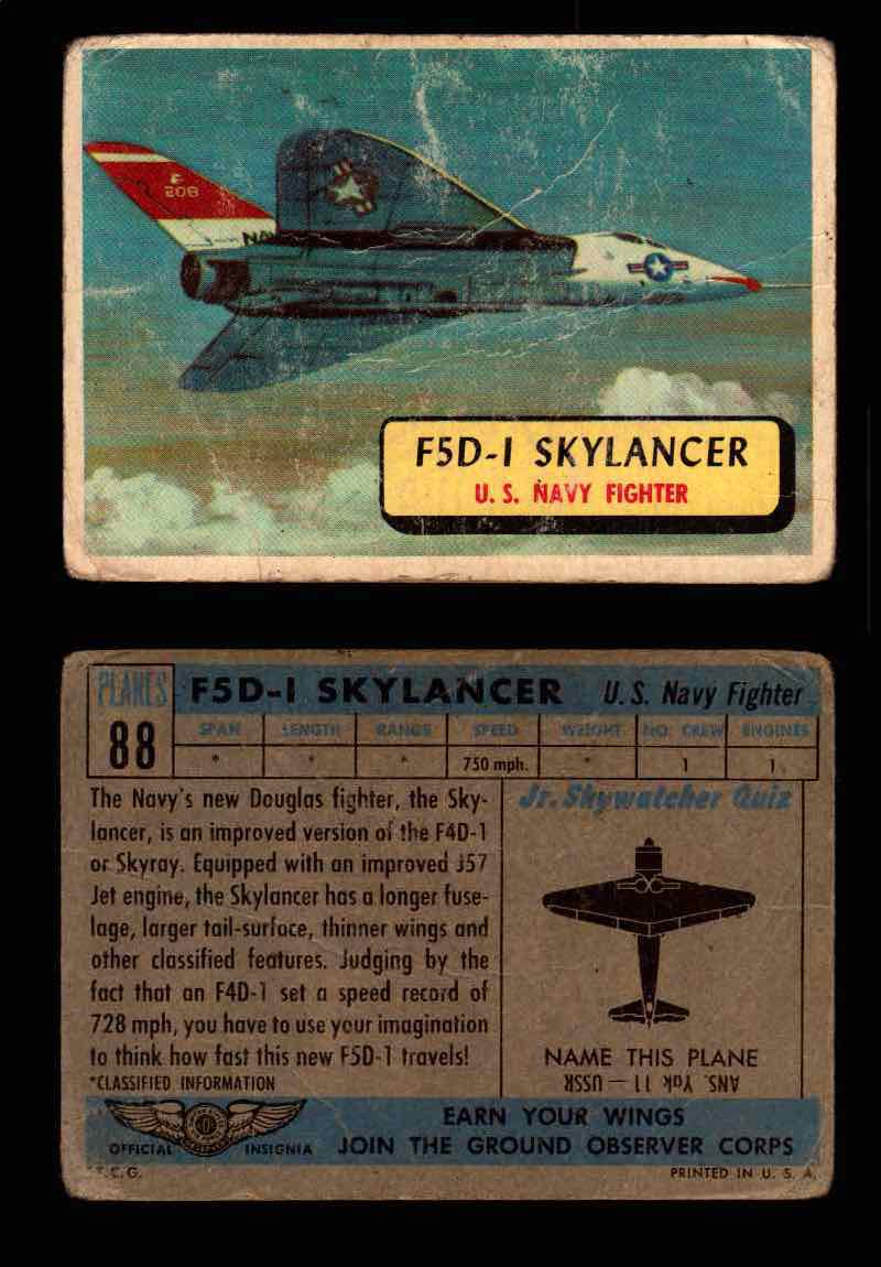 1957 Planes Series II Topps Vintage Card You Pick Singles #61-120 #88  - TvMovieCards.com