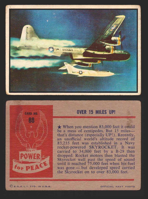1954 Power For Peace Vintage Trading Cards You Pick Singles #1-96 88   Over 15 Miles Up!  - TvMovieCards.com