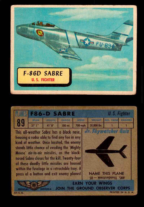 1957 Planes Series II Topps Vintage Card You Pick Singles #61-120 #89  - TvMovieCards.com