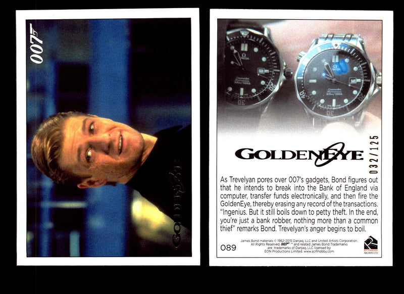 James Bond Archives 2015 Goldeneye Gold Parallel Card You Pick Single #1-#102 #89  - TvMovieCards.com