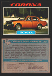 1976 Autos of 1977 Vintage Trading Cards You Pick Singles #1-99 Topps 89   Corona Four-Door Sedan  - TvMovieCards.com