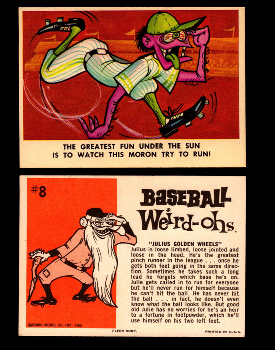 Weird-ohs BaseBall 1966 Fleer Vintage Card You Pick Singles #1-66 #8 Julius Golden Wheels  - TvMovieCards.com