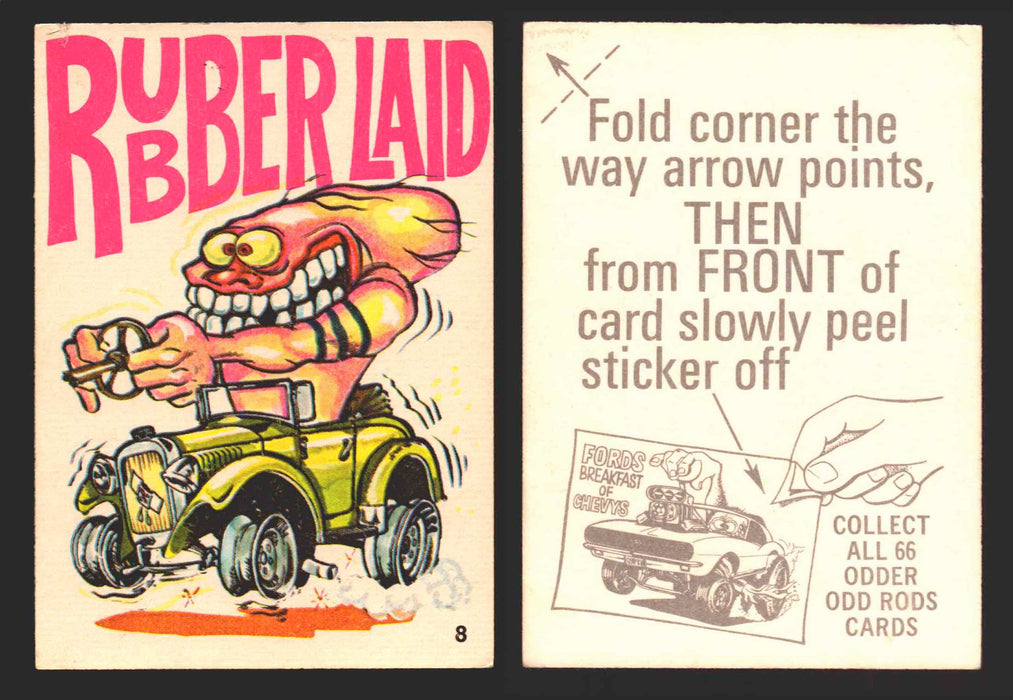 1970 Odder Odd Rods Donruss Vintage Trading Cards #1-66 You Pick Singles 8   Rubber Laid  - TvMovieCards.com