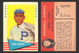 1961 Fleer Baseball Greats Trading Card You Pick Singles #1-#154 VG/EX 8 Chief Bender  - TvMovieCards.com