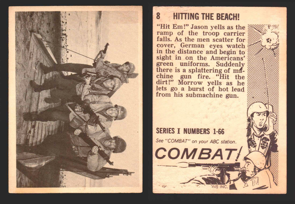 1963 Combat Series I Donruss Selmur Vintage Card You Pick Singles #1-66 8   Hitting the Beach!  - TvMovieCards.com