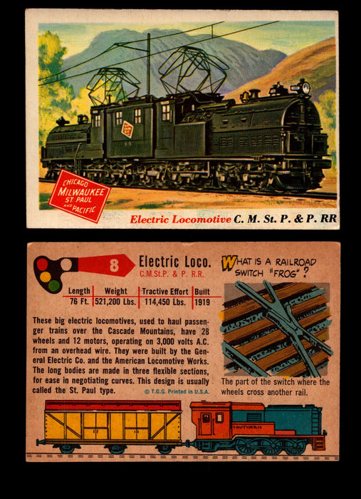 Rails And Sails 1955 Topps Vintage Card You Pick Singles #1-190 #8 Electric Loco  - TvMovieCards.com