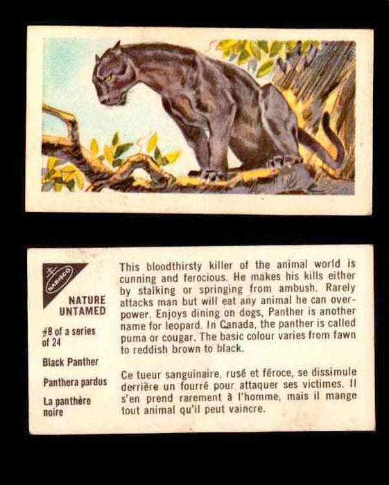 Nature Untamed Nabisco Vintage Trading Cards You Pick Singles #1-24 #8 Black Panther  - TvMovieCards.com