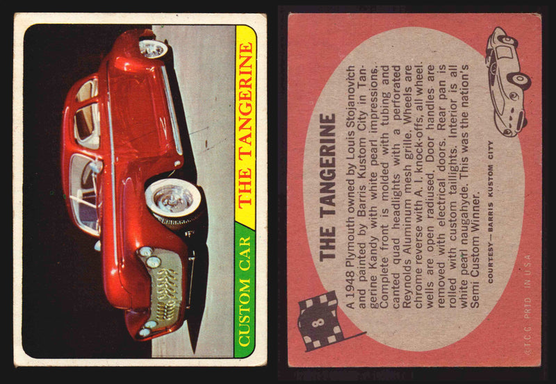 Hot Rods Topps 1968 George Barris Vintage Trading Cards #1-66 You Pick Singles #8 The Tangerine  - TvMovieCards.com