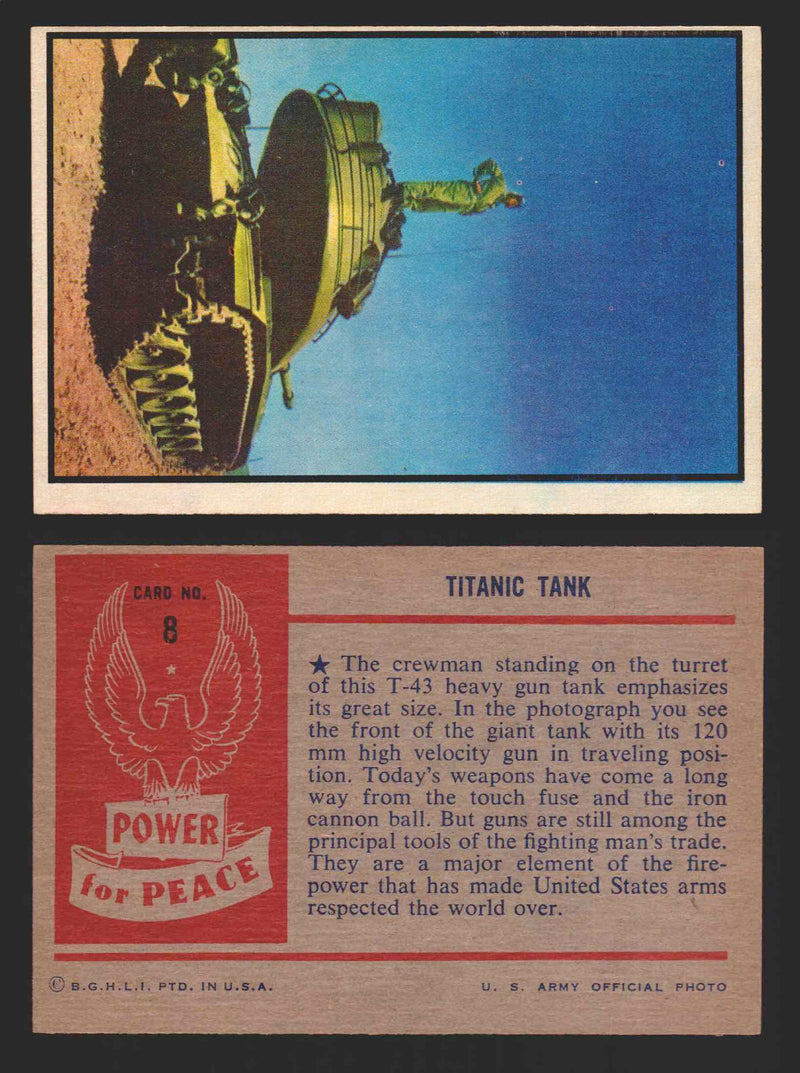 1954 Power For Peace Vintage Trading Cards You Pick Singles #1-96 8   Titanic Tank  - TvMovieCards.com
