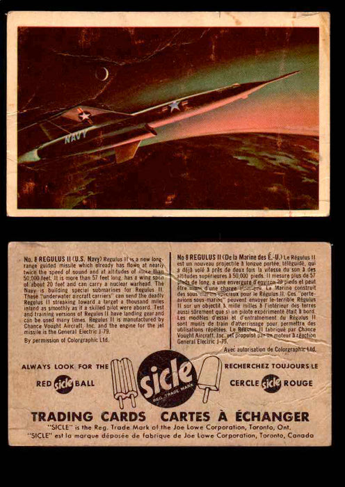 1959 Sicle Aircraft & Missile Canadian Vintage Trading Card U Pick Singles #1-25 #8 Regulus II  - TvMovieCards.com