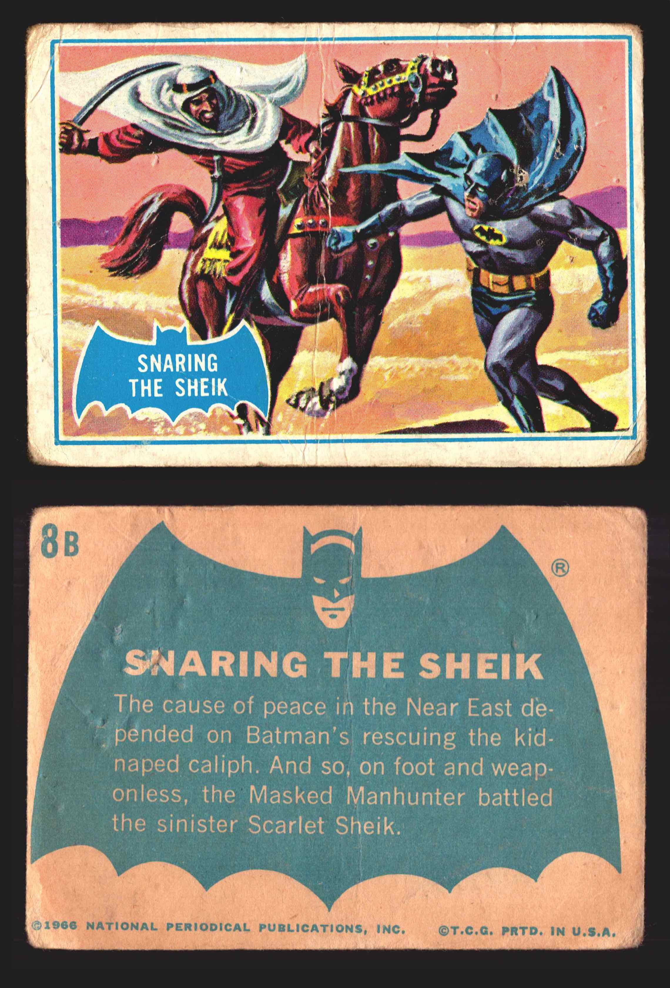 1966 Batman Puzzle B (Blue Bat) Vintage Trading Card You Pick