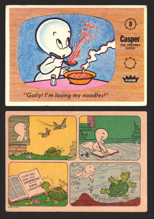 1960 Casper The Ghost Fleer Vintage Trading Card You Pick Singles #1-#66 8   "Golly! I'm losing my noodles!"  - TvMovieCards.com