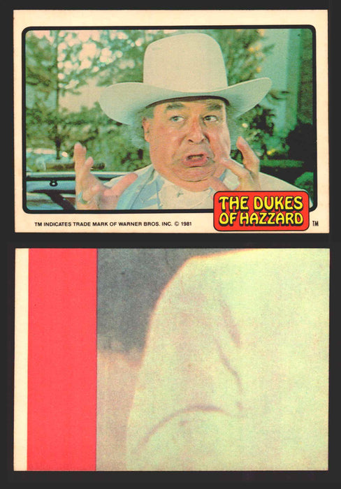 1981 Dukes of Hazzard Sticker Trading Cards You Pick Singles #1-#66 Donruss 8   Boss Hog  - TvMovieCards.com