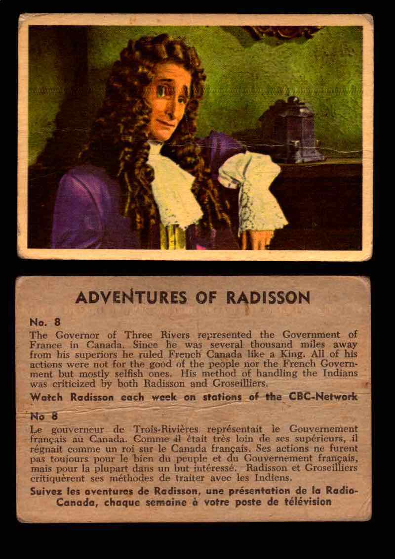 1957 Adventures of Radisson (Tomahawk) TV Vintage Card You Pick Singles #1-50 #8  - TvMovieCards.com