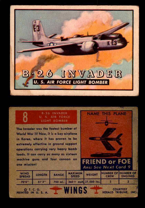 1952 Wings Topps TCG Vintage Trading Cards You Pick Singles #1-100 #8  - TvMovieCards.com