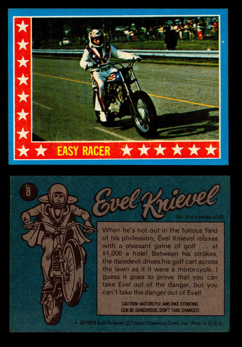 Evel Knievel Topps 1974 Vintage Trading Cards You Pick Singles #1-60 #8  - TvMovieCards.com