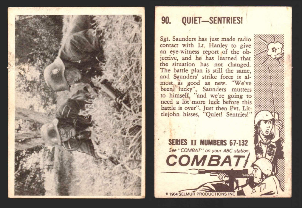 1964 Combat Series II Donruss Selmur Vintage Card You Pick Singles #67-132 90   Quiet - Sentries!  - TvMovieCards.com