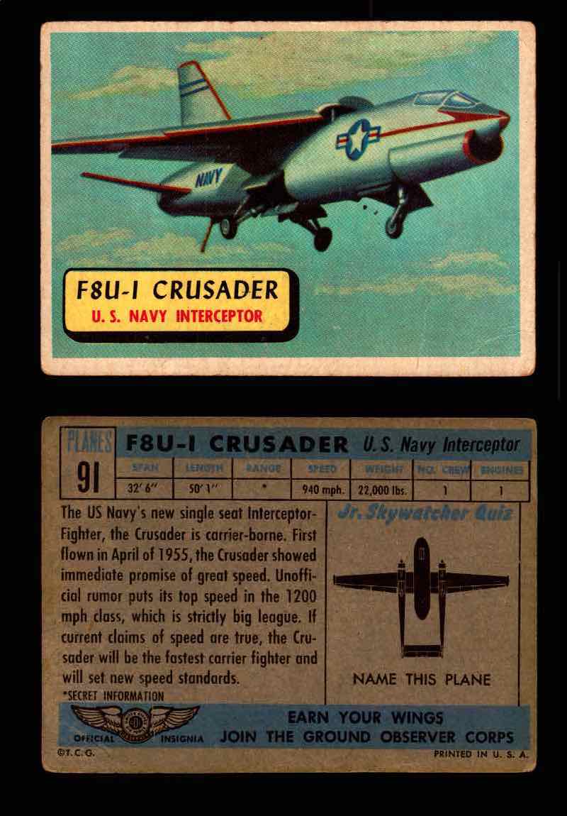 1957 Planes Series II Topps Vintage Card You Pick Singles #61-120 #91  - TvMovieCards.com
