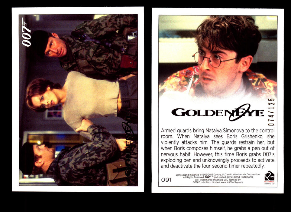 James Bond Archives 2015 Goldeneye Gold Parallel Card You Pick Single #1-#102 #91  - TvMovieCards.com