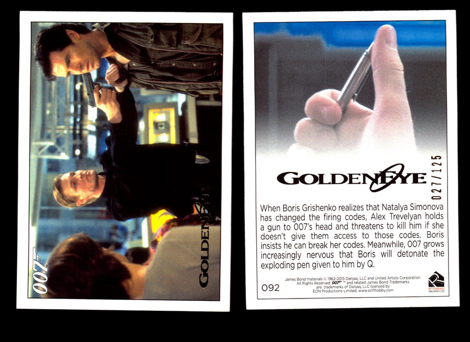 James Bond Archives 2015 Goldeneye Gold Parallel Card You Pick Single #1-#102 #92  - TvMovieCards.com